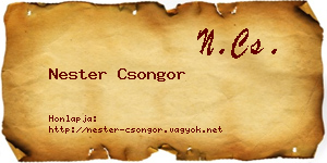Nester Csongor névjegykártya