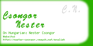 csongor nester business card